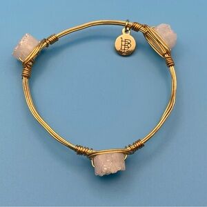 Bourbon and Bowties White Druzy Bangle